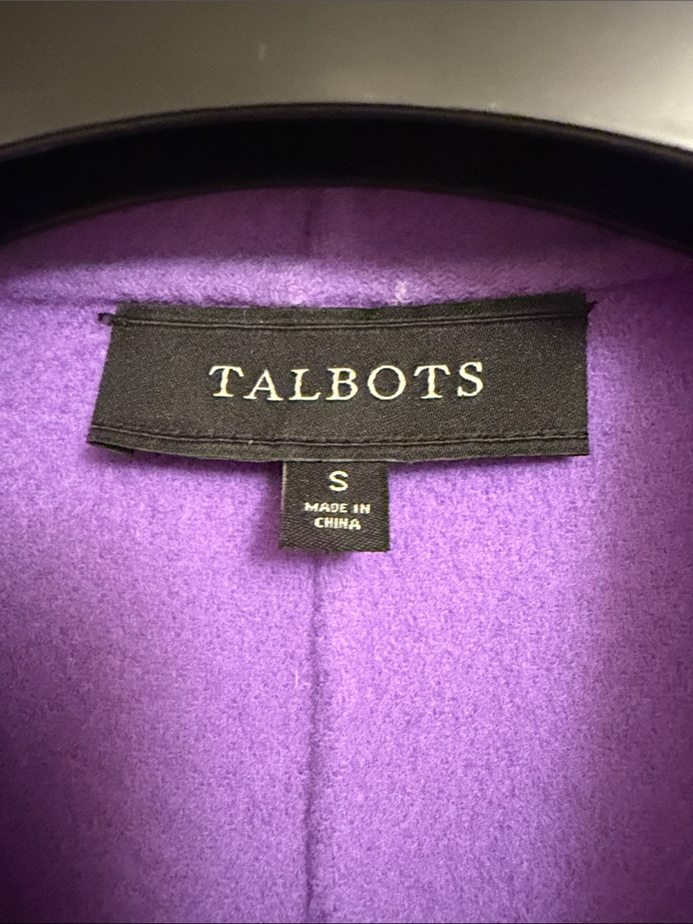 Talbots Violet Open-Front Wool-Blend Jacket - Picture 2 of 4